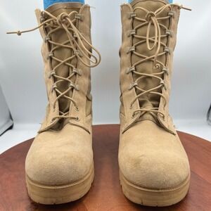 McRae Footwear Mil-Spec Hot Weather Military Combat Boot Mens 10.5 Coyote Vibram